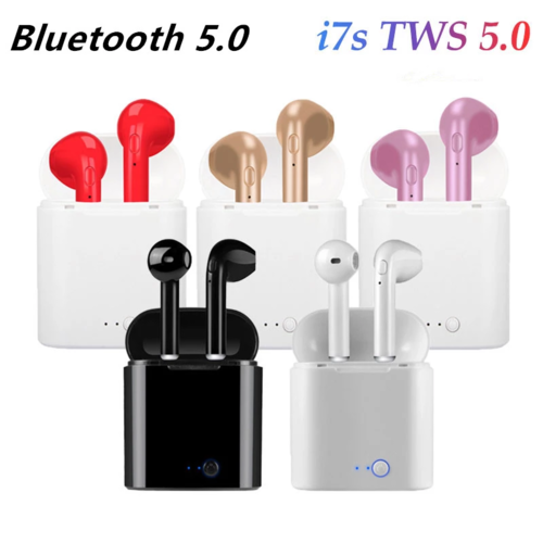 Bluetooth i7s TWS Wireless earbuds for Iphone Huawei Samsung Simple.