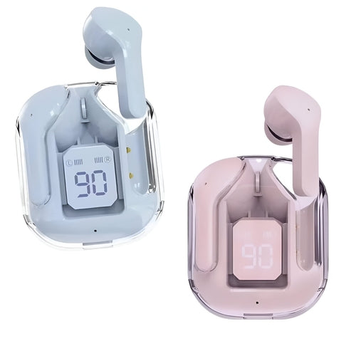 AMAN ENTERPRISES Bluetooth Earbuds Combo Pack (Blue & Pink) –bluetooth earbuds, wireless earphones, combo pack, blue earbuds, pink earbuds, stereo sound, touch control, gift set, aman enterprises, chocolate smokey